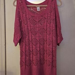 Pink Knit Sweater Top
